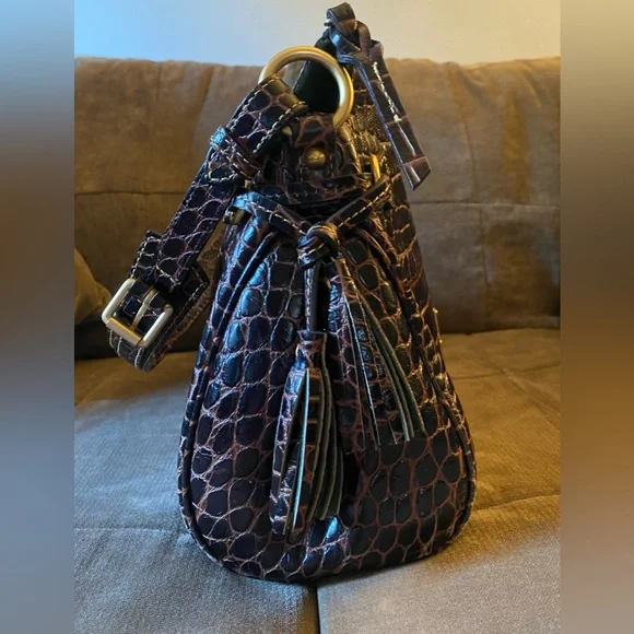 Dooney & Bourke croco embossed fino leather handbag - Picture 5 of 7